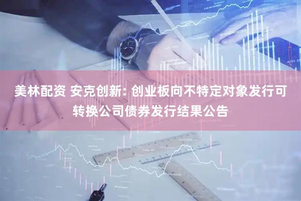 美林配资 安克创新: 创业板向不特定对象发行可转换公司债券发行结果公告